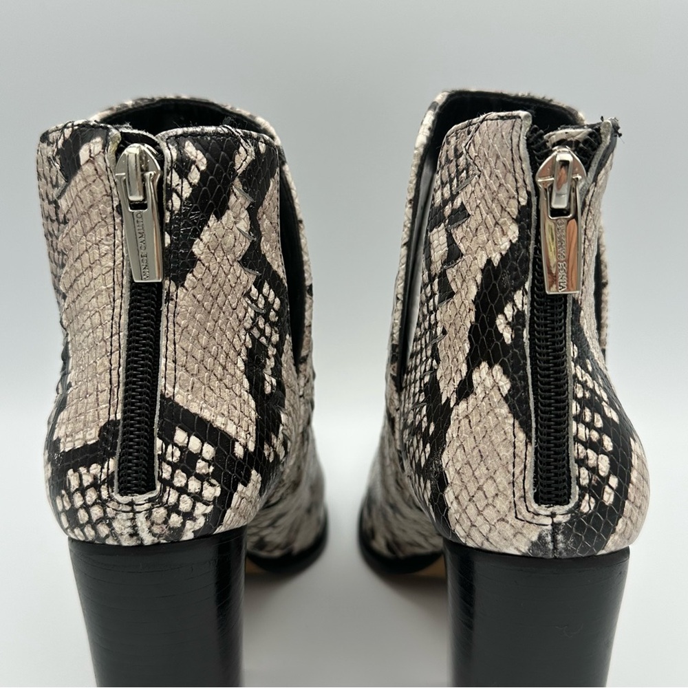 Vince Camuto Snake-Print Women’s Size 8.5 US Black Leather Ankle Boot VC-GENEDY - Picture 7 of 12